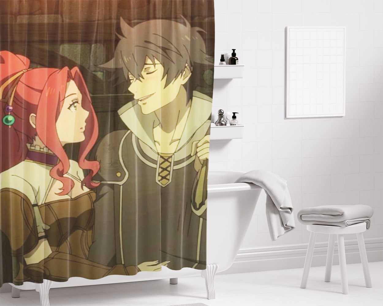The Rising Of The Shield Hero Bathroom Shower Curtain Fabric Waterproof | 66 X 72 Inch