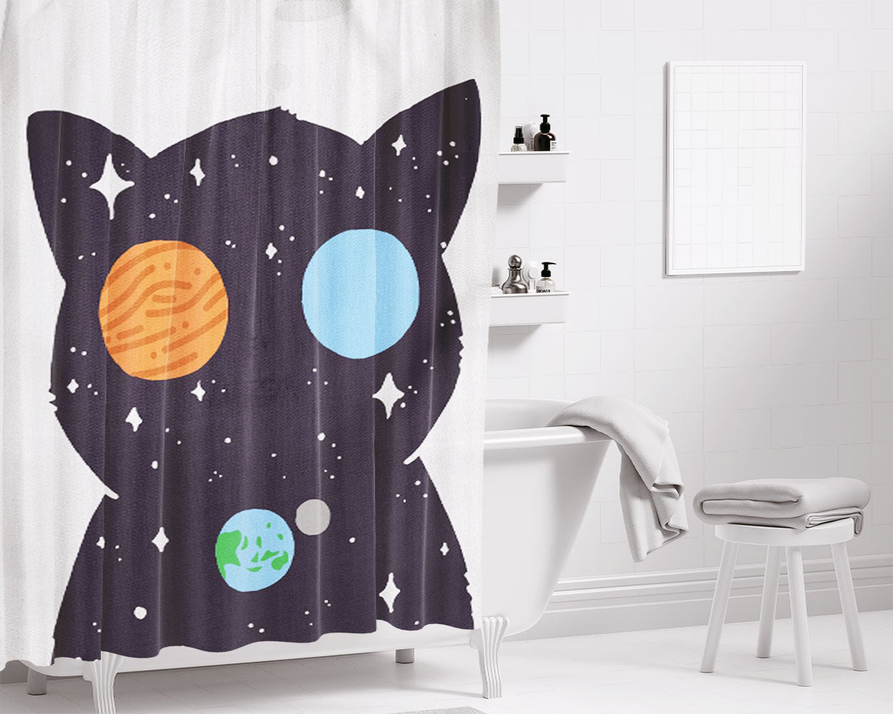 The Universe Is Always Watching You Bathroom Shower Curtain Fabric Waterproof | 66 X 72 Inch