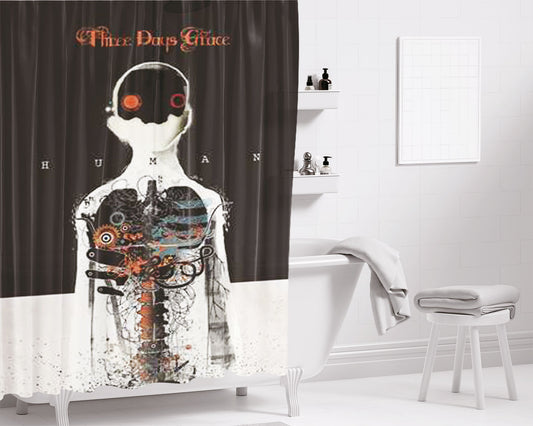 Three Days Grace Human Bathroom Shower Curtain Fabric Waterproof | 66 X 72 Inch