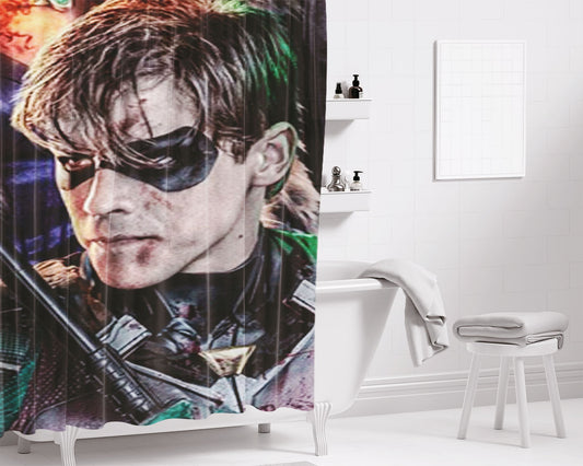 Titans Brenton Thwaites Bathroom Shower Curtain Fabric Waterproof | 66 X 72 Inch