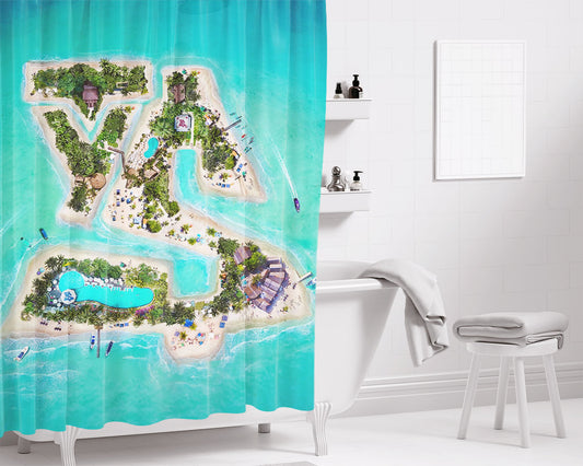 Ty Dolla Sign Beach House Iii Bathroom Shower Curtain Fabric Waterproof | 66 X 72 Inch