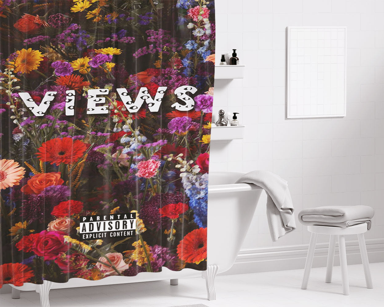 Views Bathroom Shower Curtain Fabric Waterproof | 66 X 72 Inch