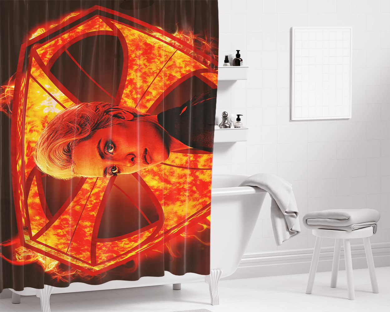 Wallis Day As Nyssa In Krypton Bathroom Shower Curtain Fabric Waterproof | 66 X 72 Inch