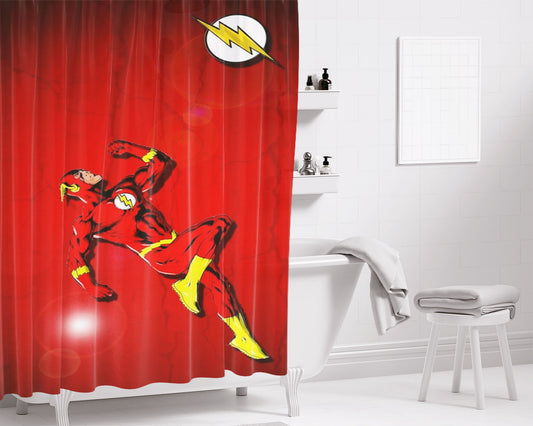 Wally West Refined Costume Artwork Bathroom Shower Curtain Fabric Waterproof | 66 X 72 Inch