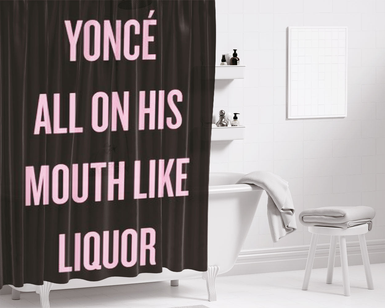 Yonce Mouth Like Liquor Bathroom Shower Curtain Fabric Waterproof | 66 X 72 Inch