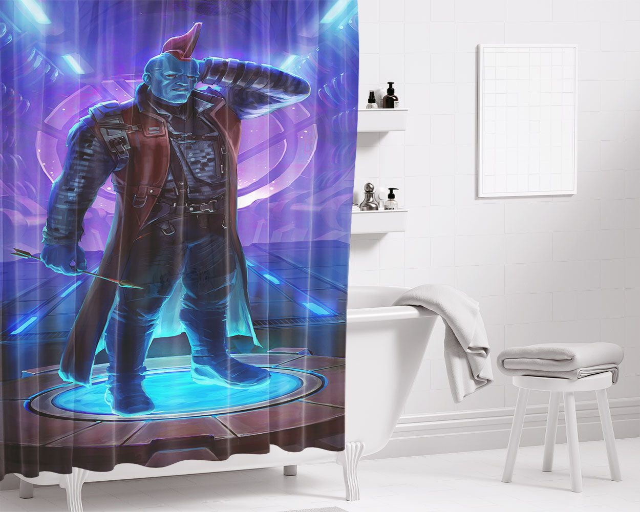 Yondu Artwork Bathroom Shower Curtain Fabric Waterproof | 66 X 72 Inch