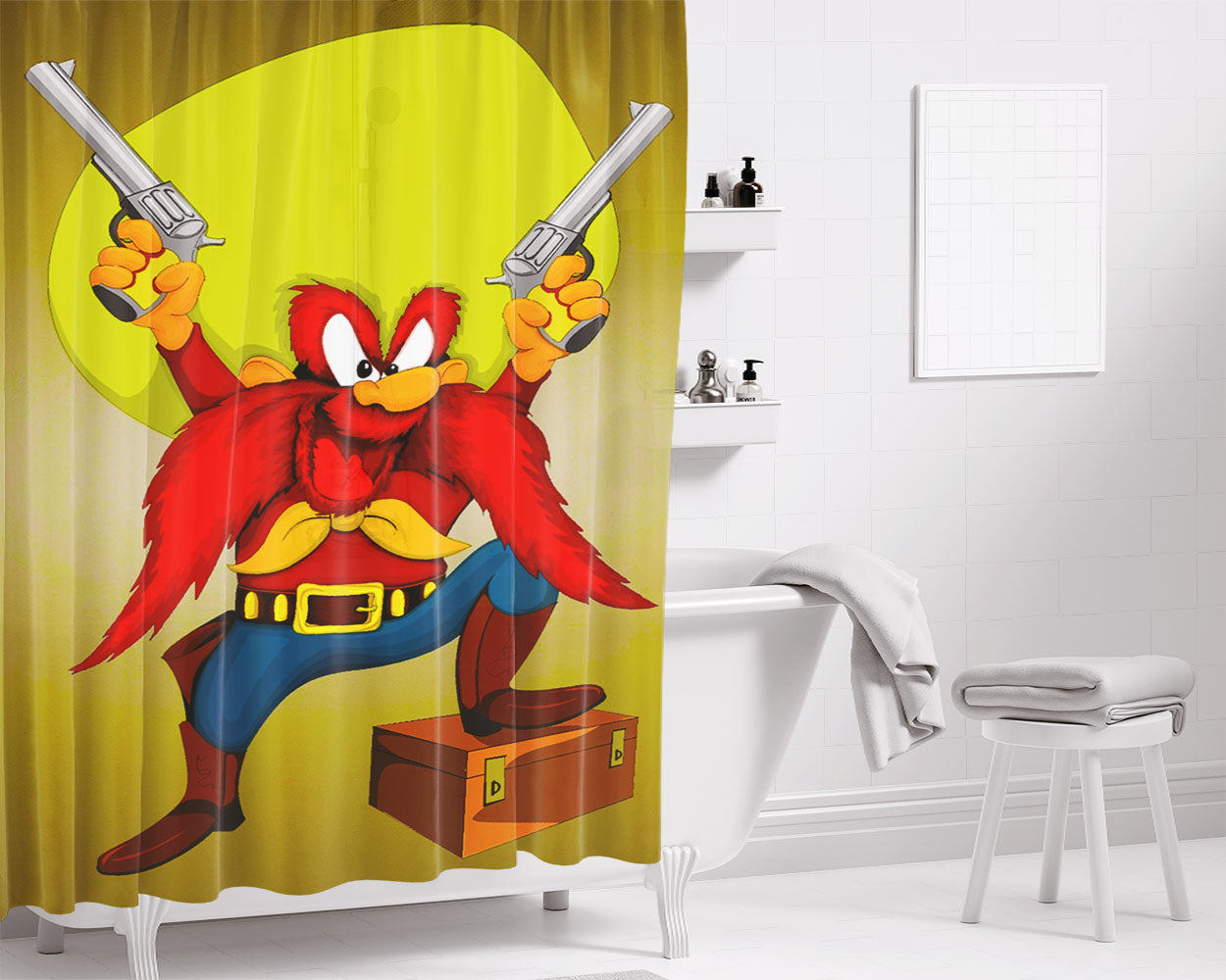 Yosemite Warner Bros Bathroom Shower Curtain Fabric Waterproof | 66 X 72 Inch