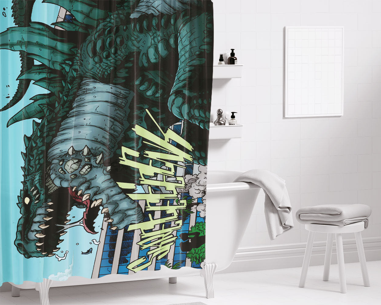 Zilla Bathroom Shower Curtain Fabric Waterproof | 66 X 72 Inch