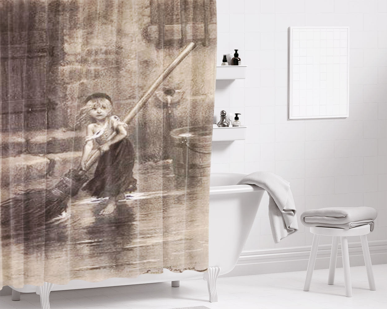 Les Misérables Bathroom Shower Curtain Fabric Waterproof | 66 X 72 Inch