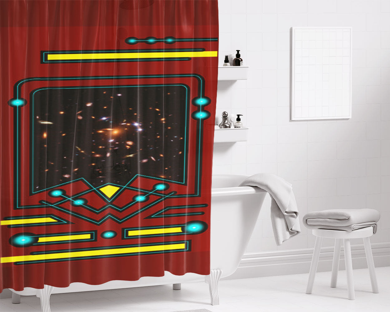 Mother Box Bathroom Shower Curtain Fabric Waterproof | 66 X 72 Inch