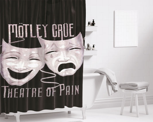Motley Crue Theatre Of Pain Bathroom Shower Curtain Fabric Waterproof | 66 X 72 Inch