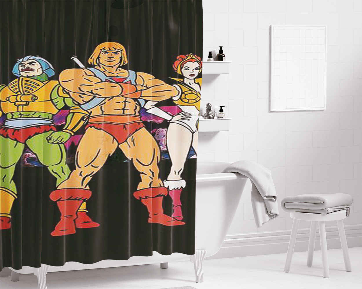 Motu Trinity Bathroom Shower Curtain Fabric Waterproof | 66 X 72 Inch