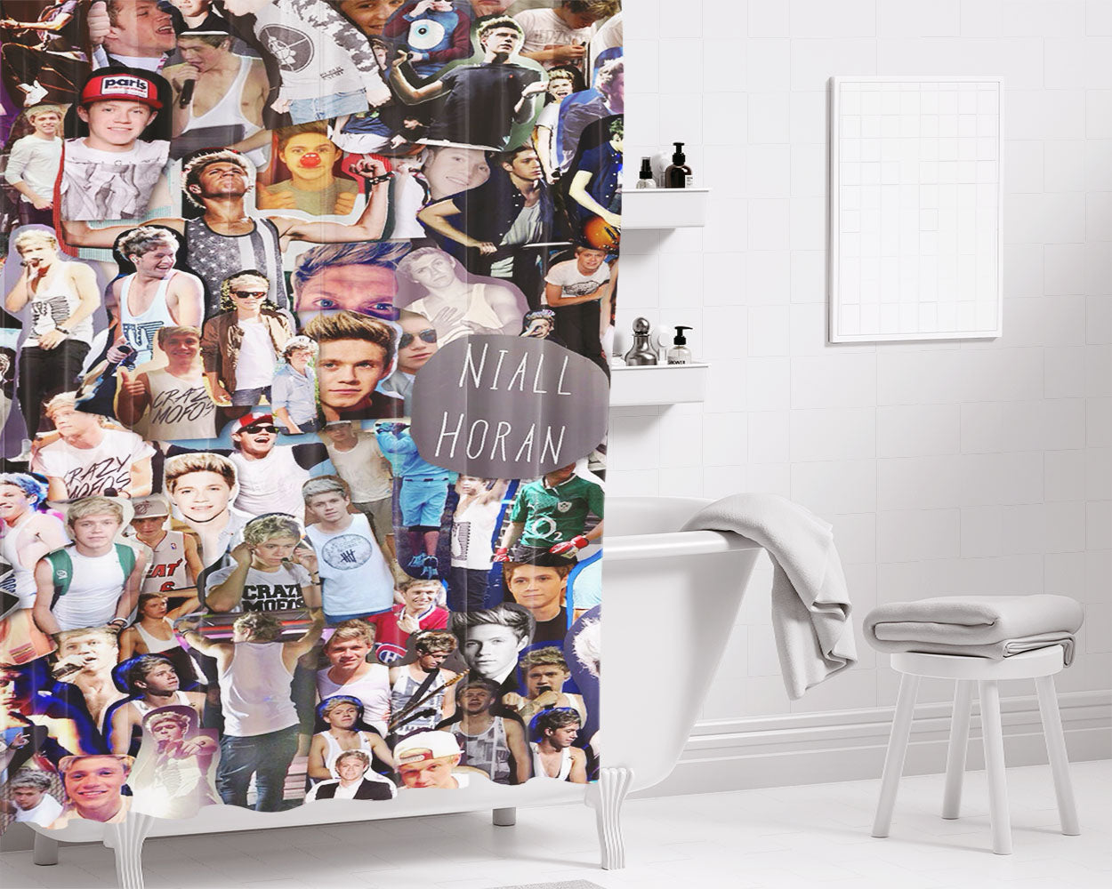 Naill Horan College Bathroom Shower Curtain Fabric Waterproof | 66 X 72 Inch
