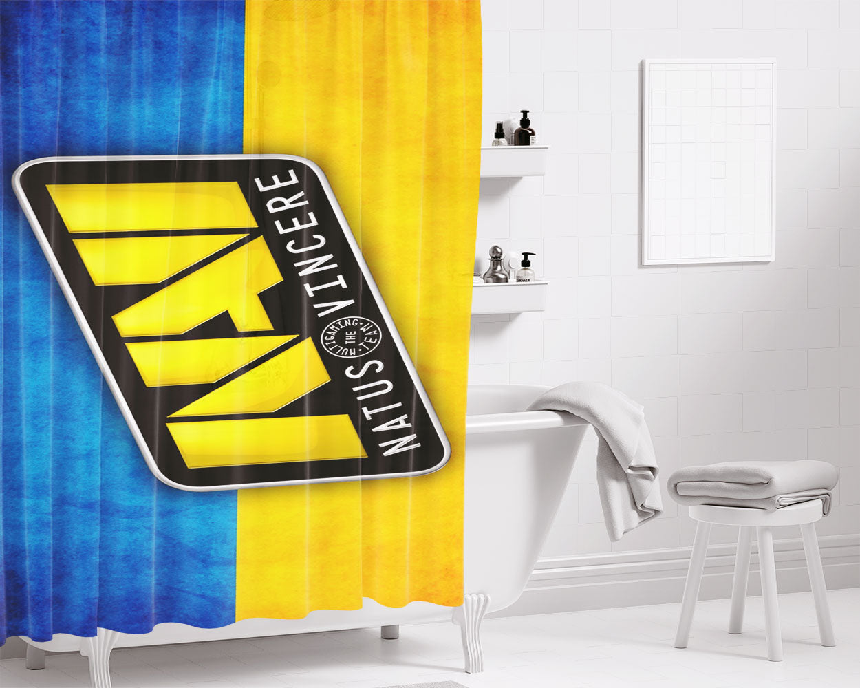 Natus Vincere Bathroom Shower Curtain Fabric Waterproof | 66 X 72 Inch