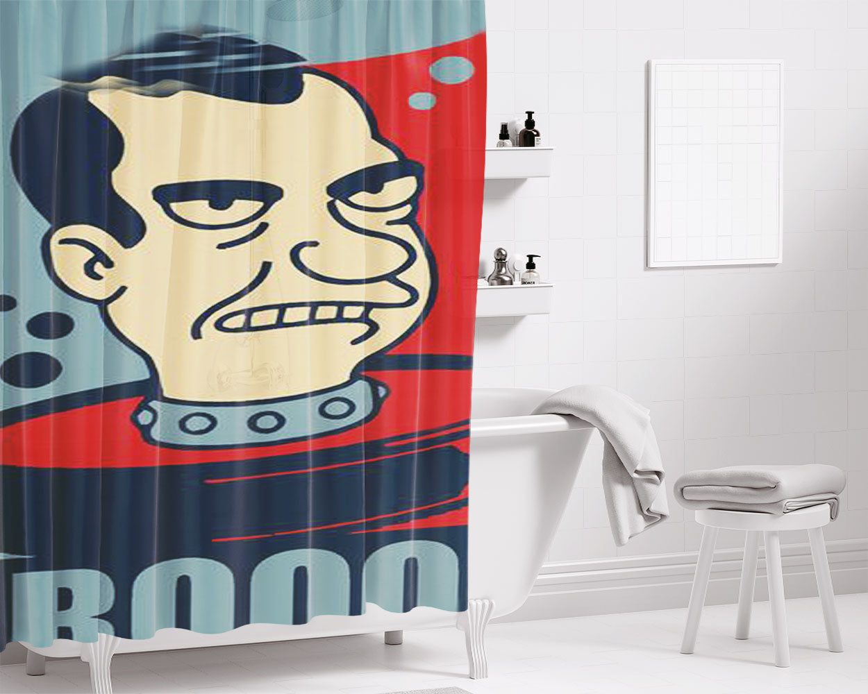 Nixon Hopeless Bathroom Shower Curtain Fabric Waterproof | 66 X 72 Inch