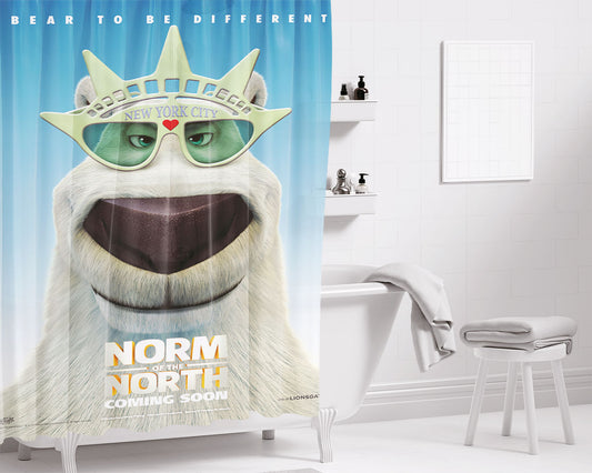 Norm O The North Bathroom Shower Curtain Fabric Waterproof | 66 X 72 Inch