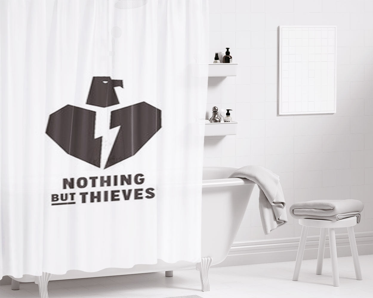 Nothing But Thieves Bathroom Shower Curtain Fabric Waterproof | 66 X 72 Inch