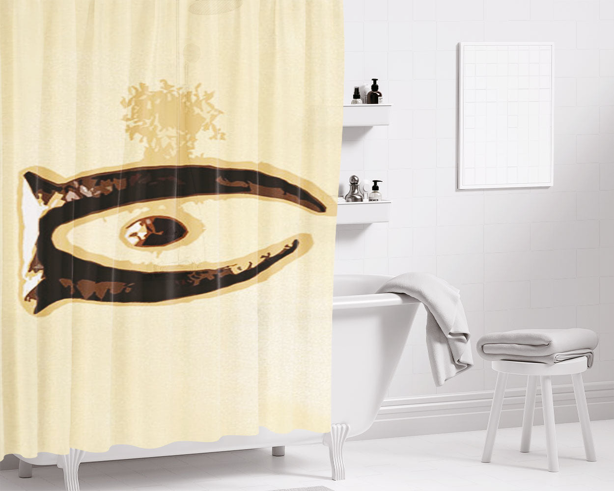 Oblivion Logo Bathroom Shower Curtain Fabric Waterproof | 66 X 72 Inch