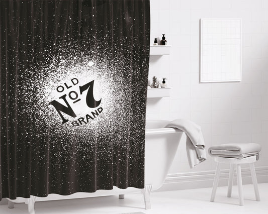 Old No 7 Brand Bathroom Shower Curtain Fabric Waterproof | 66 X 72 Inch