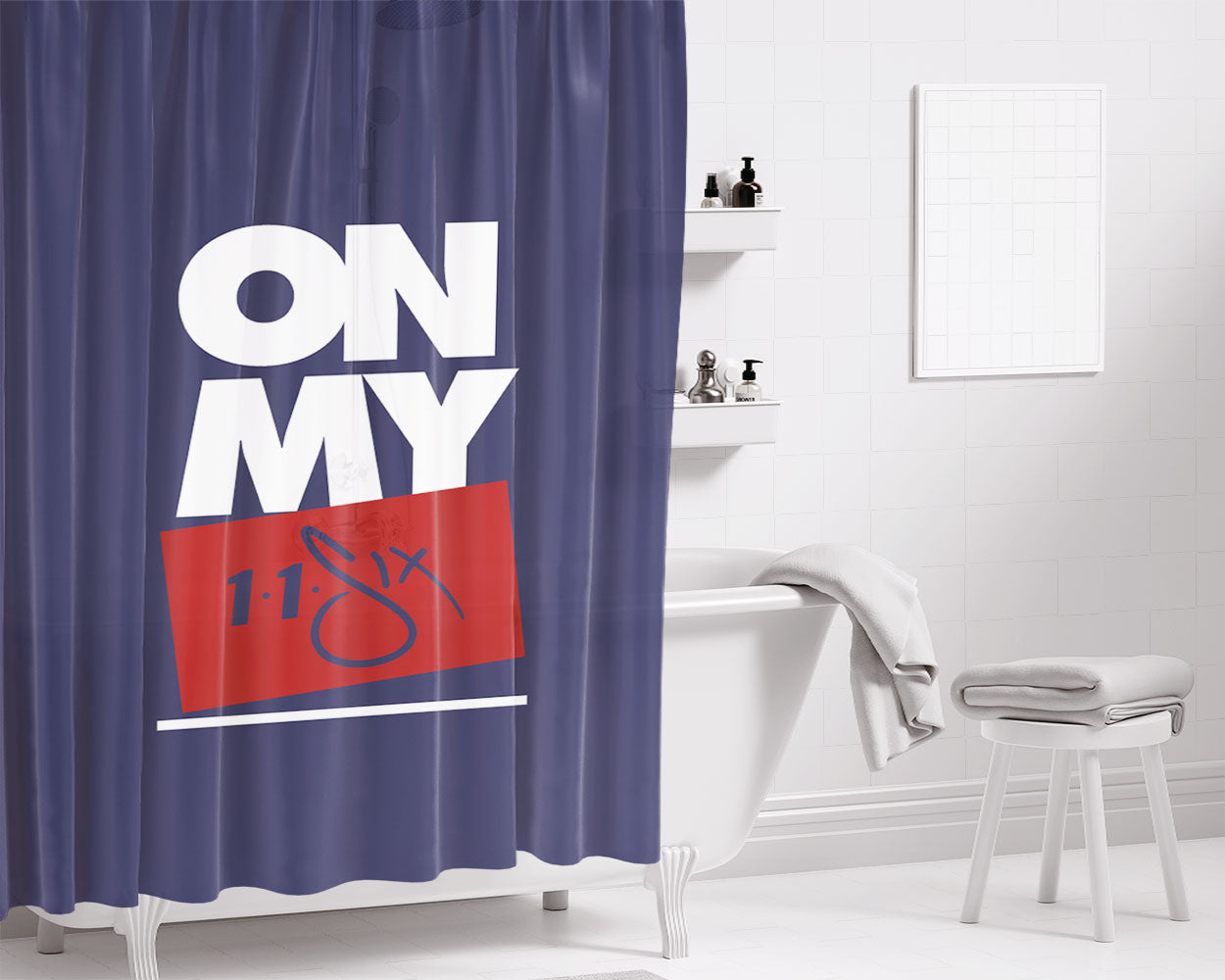 On My 116 Clique Bathroom Shower Curtain Fabric Waterproof | 66 X 72 Inch