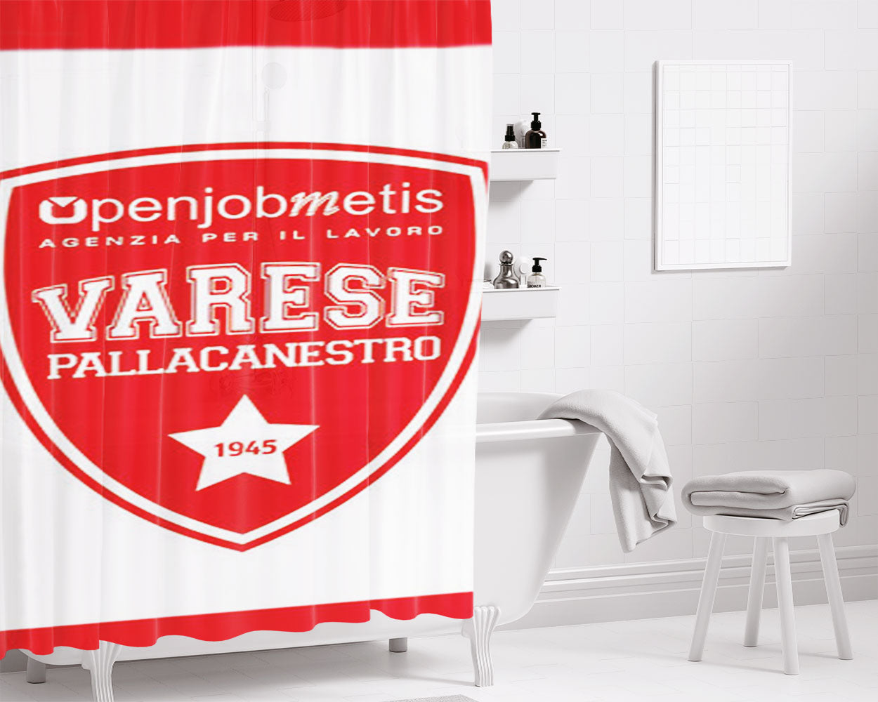 Openjobmetis Varese Bathroom Shower Curtain Fabric Waterproof | 66 X 72 Inch