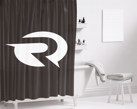 Origen White Bathroom Shower Curtain Fabric Waterproof | 66 X 72 Inch