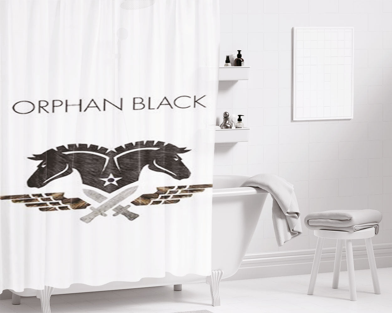 Orphan Black Poster Bathroom Shower Curtain Fabric Waterproof | 66 X 72 Inch