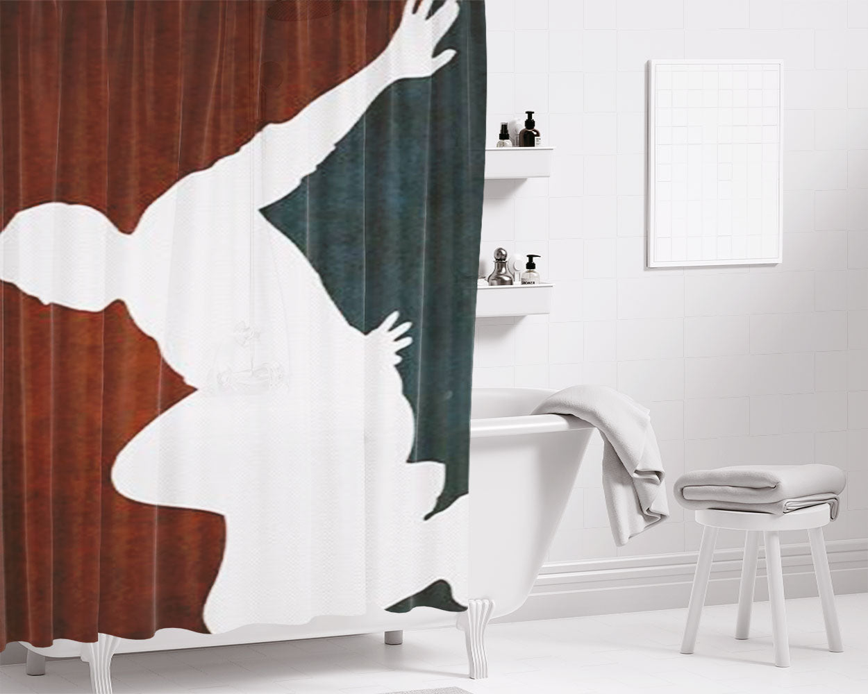 Parkour Bathroom Shower Curtain Fabric Waterproof | 66 X 72 Inch