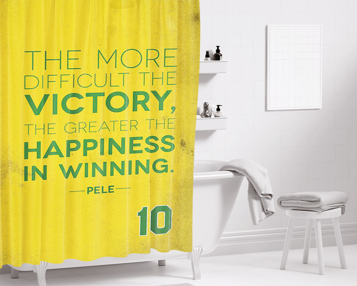 Pele 10 Inspiring Bathroom Shower Curtain Fabric Waterproof | 66 X 72 Inch