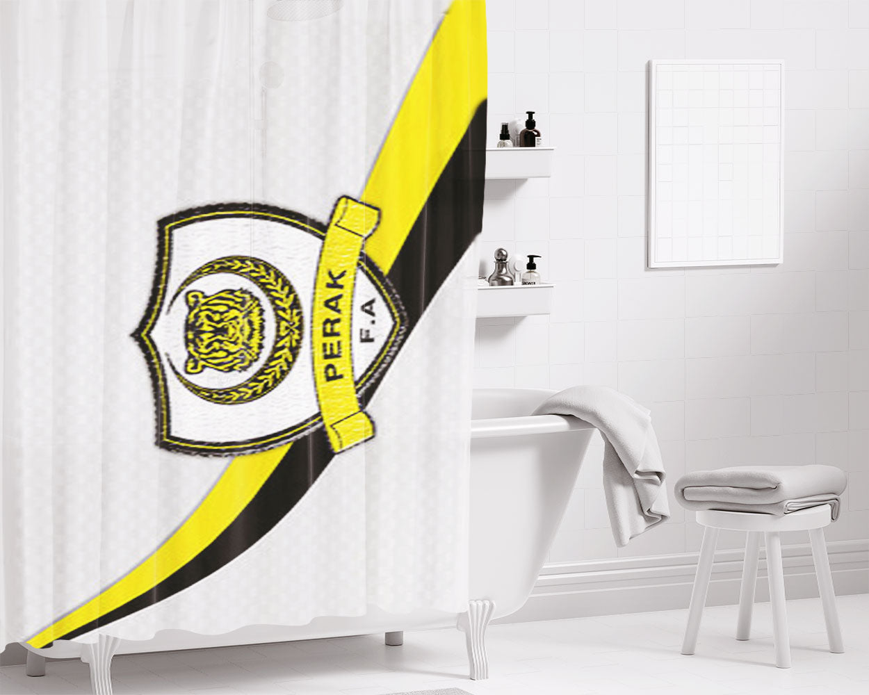 Perak Fa Bathroom Shower Curtain Fabric Waterproof | 66 X 72 Inch