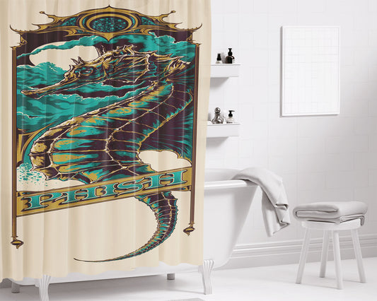 Phish Smoke Bathroom Shower Curtain Fabric Waterproof | 66 X 72 Inch