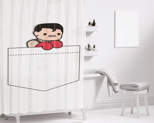Pocket Medic Bathroom Shower Curtain Fabric Waterproof | 66 X 72 Inch