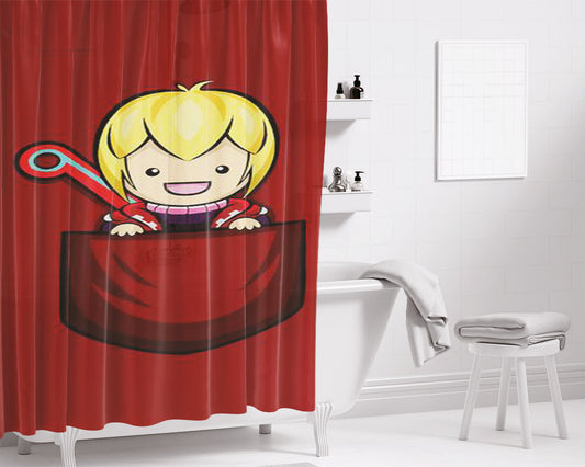 Pocket Shulk Bathroom Shower Curtain Fabric Waterproof | 66 X 72 Inch