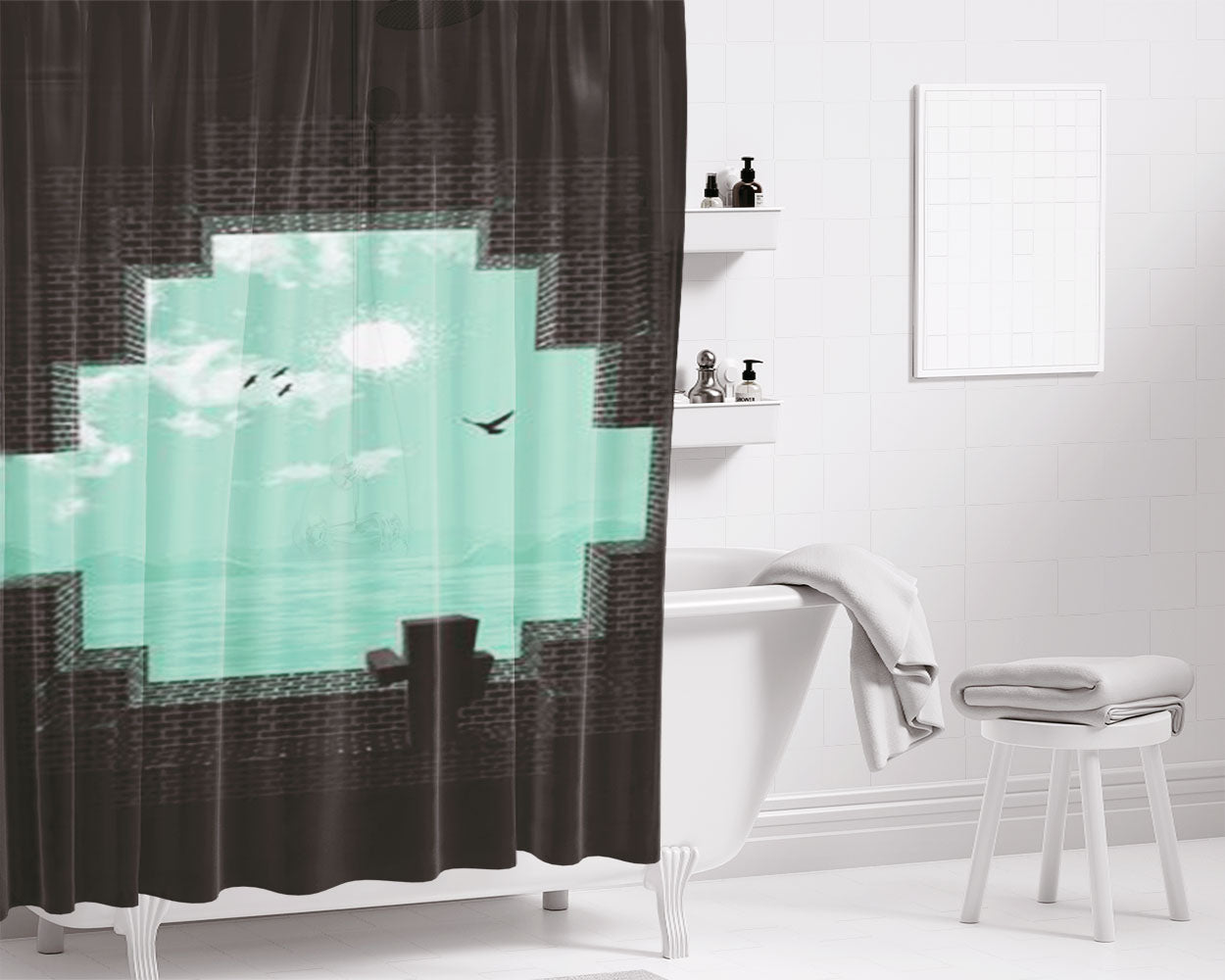 Precious Life Bathroom Shower Curtain Fabric Waterproof | 66 X 72 Inch