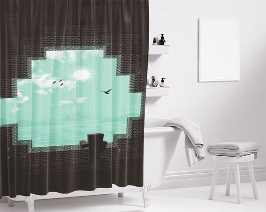Precious Life Bathroom Shower Curtain Fabric Waterproof | 66 X 72 Inch