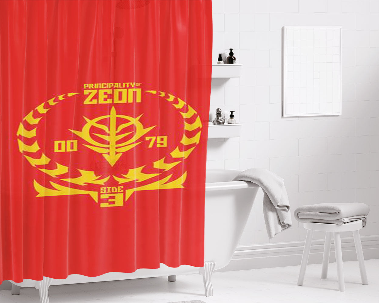 Principality Of Zeon Bathroom Shower Curtain Fabric Waterproof | 66 X 72 Inch