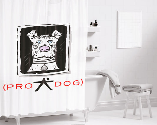 Pro Dog Design Inspired By Isle Of Dogs Bathroom Shower Curtain Fabric Waterproof | 66 X 72 Inch