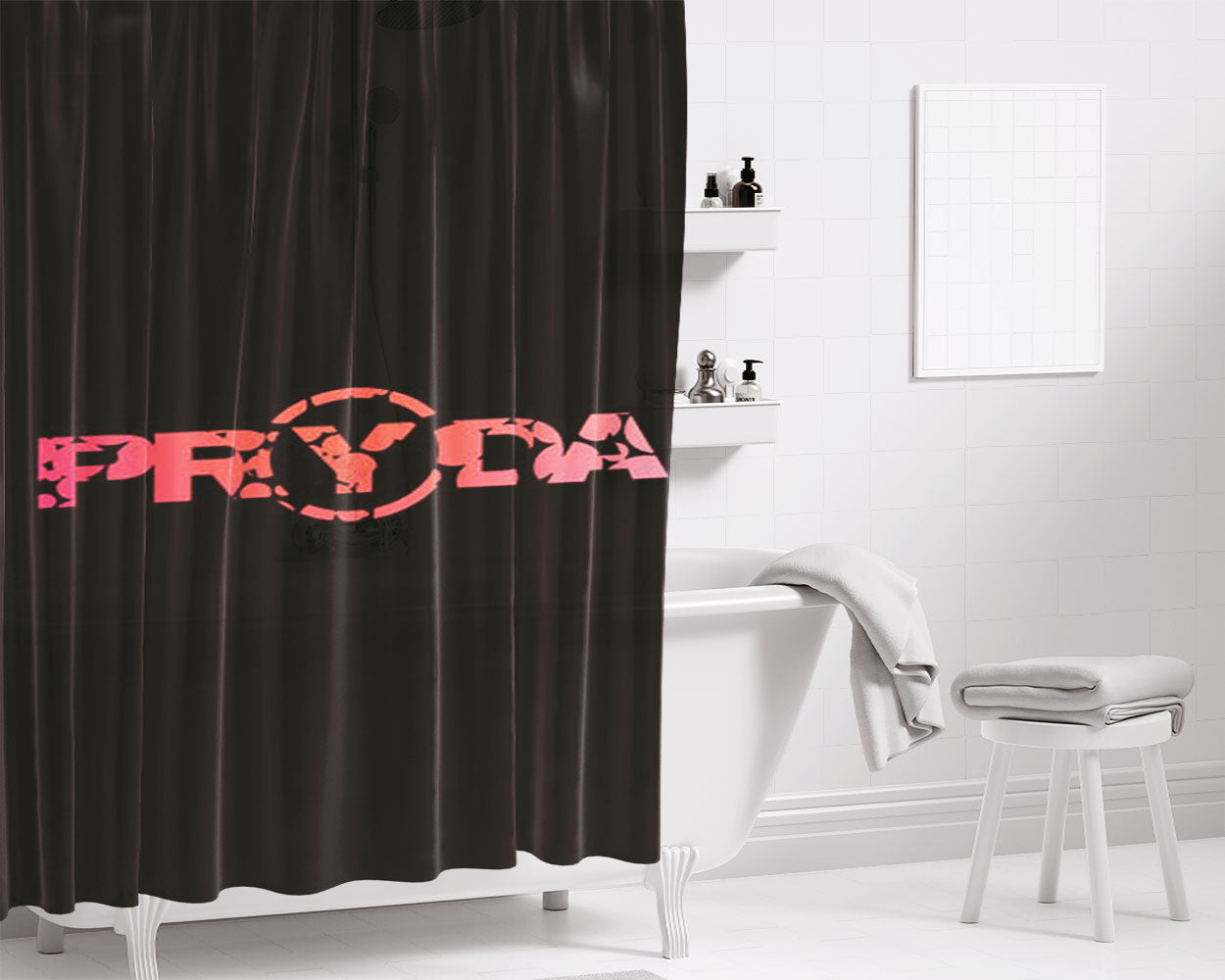 Pryda Bathroom Shower Curtain Fabric Waterproof | 66 X 72 Inch