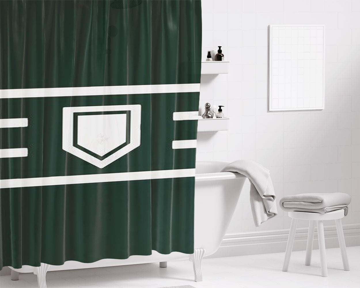 Raildex Judgement Bathroom Shower Curtain Fabric Waterproof | 66 X 72 Inch