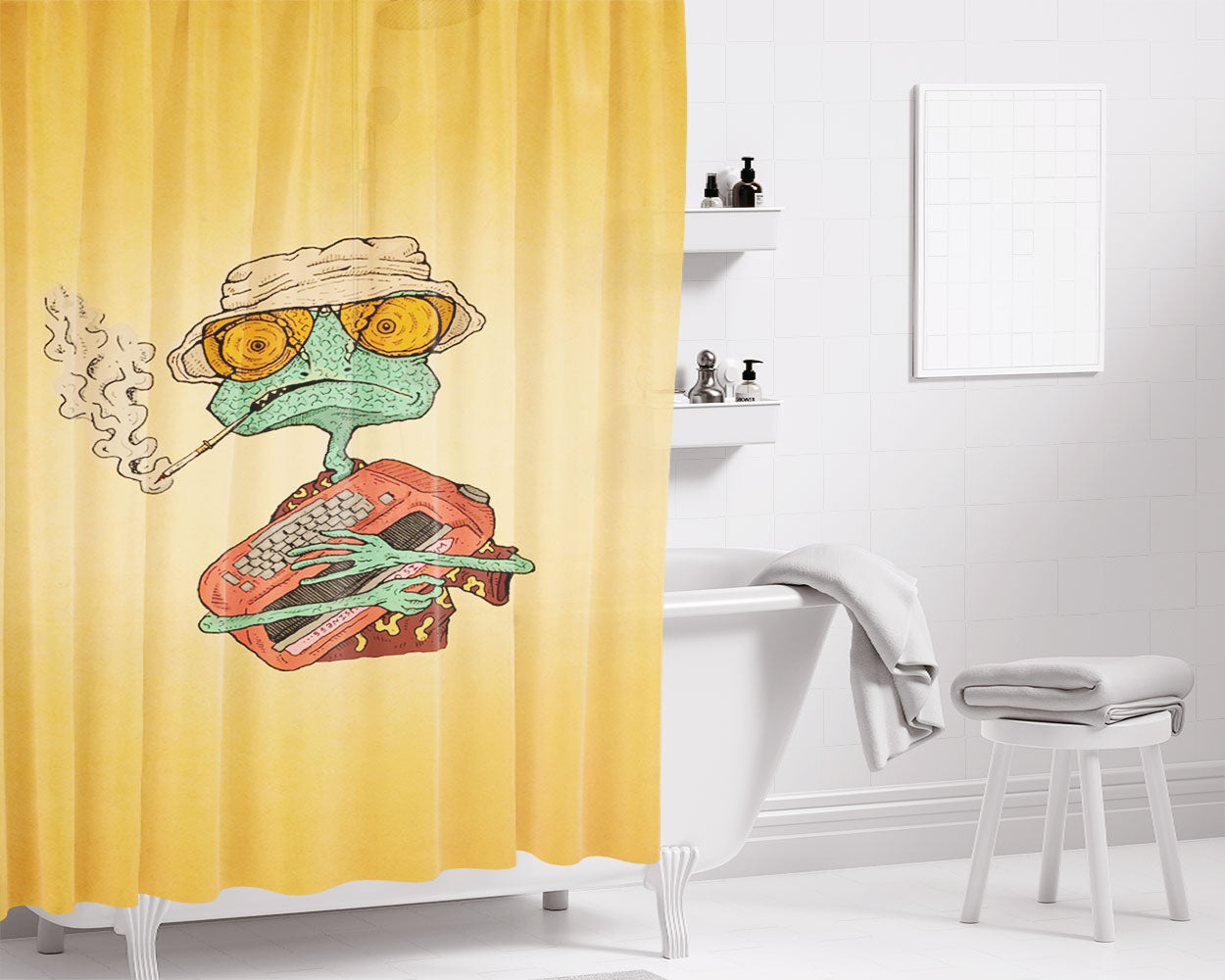 Rango Bathroom Shower Curtain Fabric Waterproof | 66 X 72 Inch