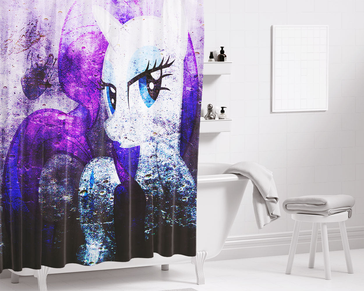 Rarity Wall Paint Bathroom Shower Curtain Fabric Waterproof | 66 X 72 Inch