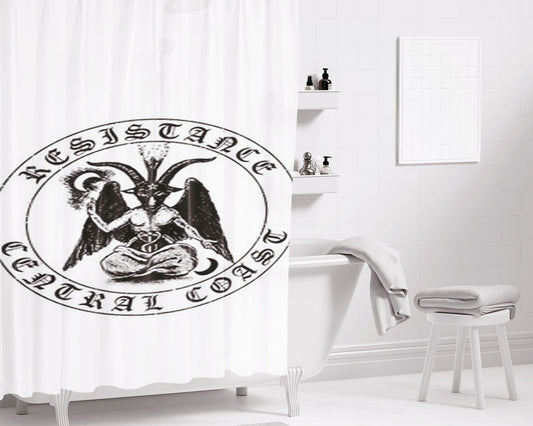 Resistance Central Coast Logo Bathroom Shower Curtain Fabric Waterproof | 66 X 72 Inch