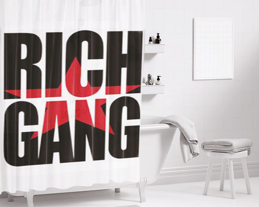 Rich Gang Bathroom Shower Curtain Fabric Waterproof | 66 X 72 Inch