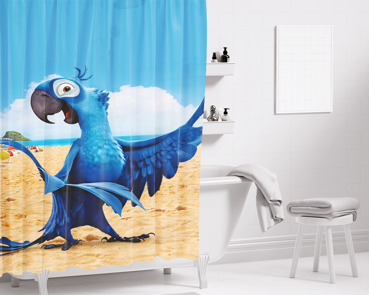 Rio 2 Movie- Bathroom Shower Curtain Fabric Waterproof | 66 X 72 Inch
