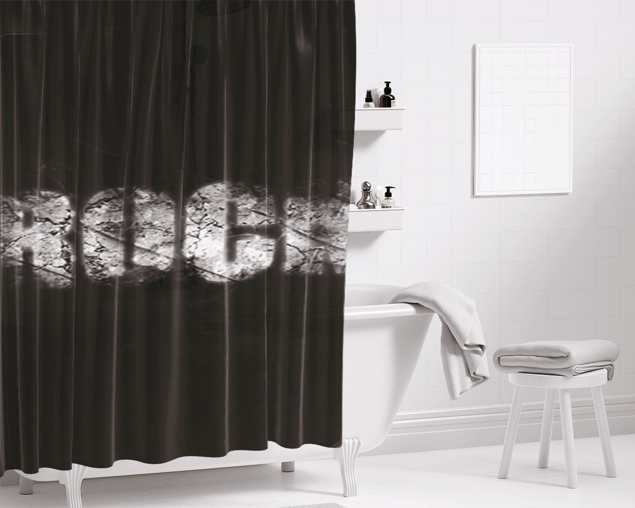 Rock Wings Bathroom Shower Curtain Fabric Waterproof | 66 X 72 Inch