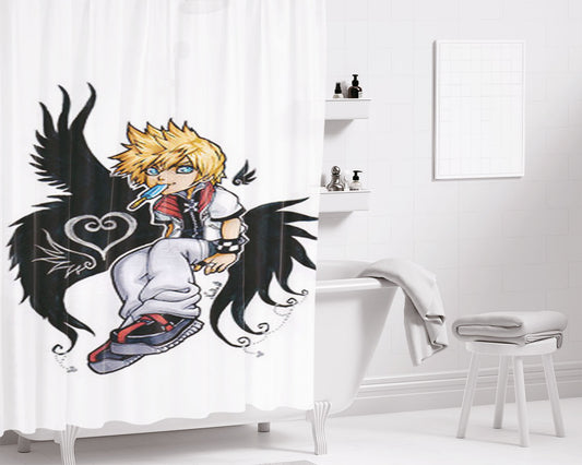 Roxas Wings With Ice Cream Bathroom Shower Curtain Fabric Waterproof | 66 X 72 Inch