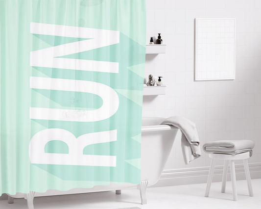 Run Free Bathroom Shower Curtain Fabric Waterproof | 66 X 72 Inch