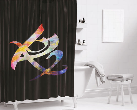 Rune Of Fearlessness Bathroom Shower Curtain Fabric Waterproof | 66 X 72 Inch