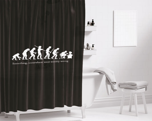 Somewere Wrong- Bathroom Shower Curtain Fabric Waterproof | 66 X 72 Inch