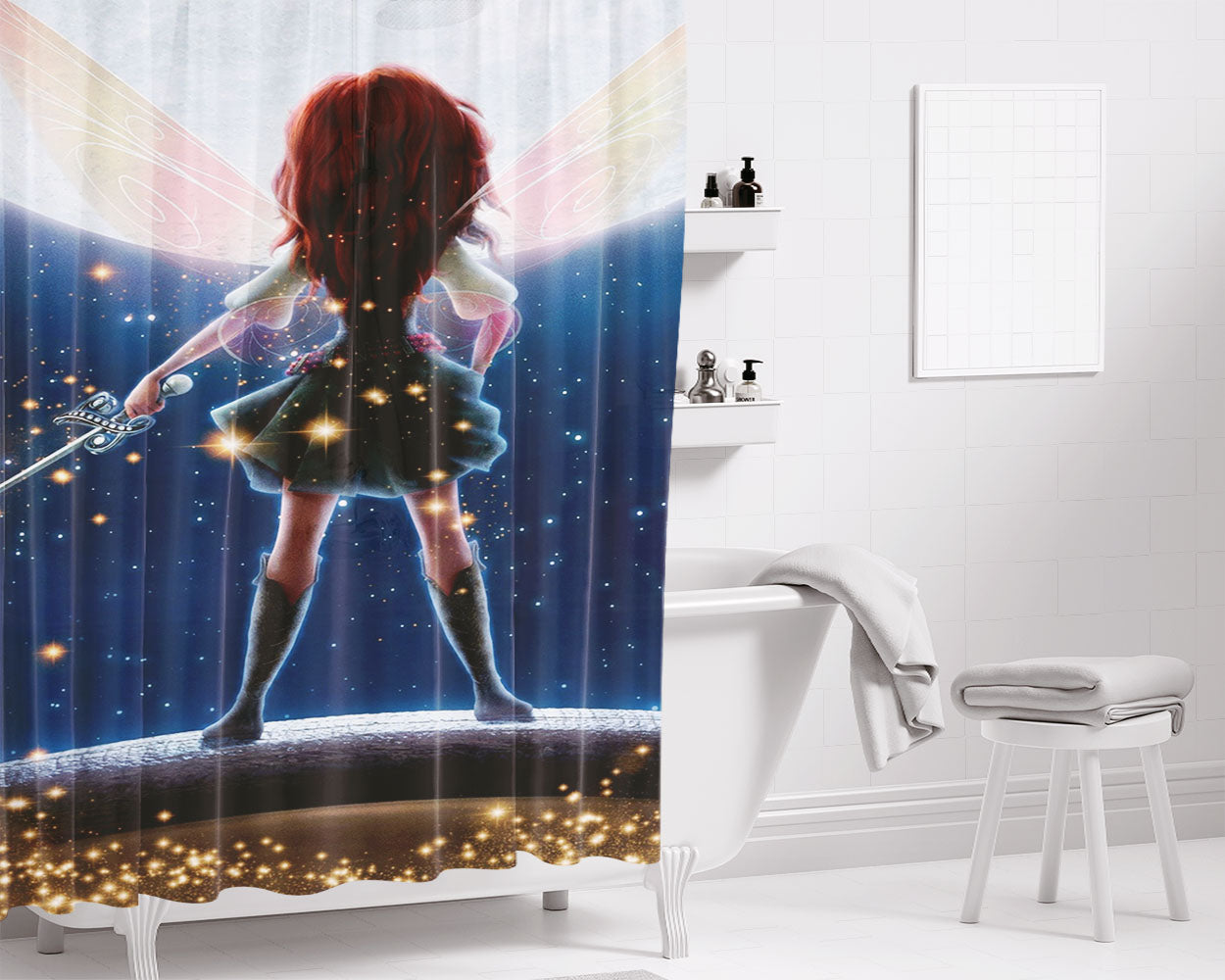 The Pirate Fairy- Bathroom Shower Curtain Fabric Waterproof | 66 X 72 Inch